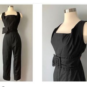 ALFRED SHAHEEN vintage black jumpsuit, rare and adorable! Size small to medium.
